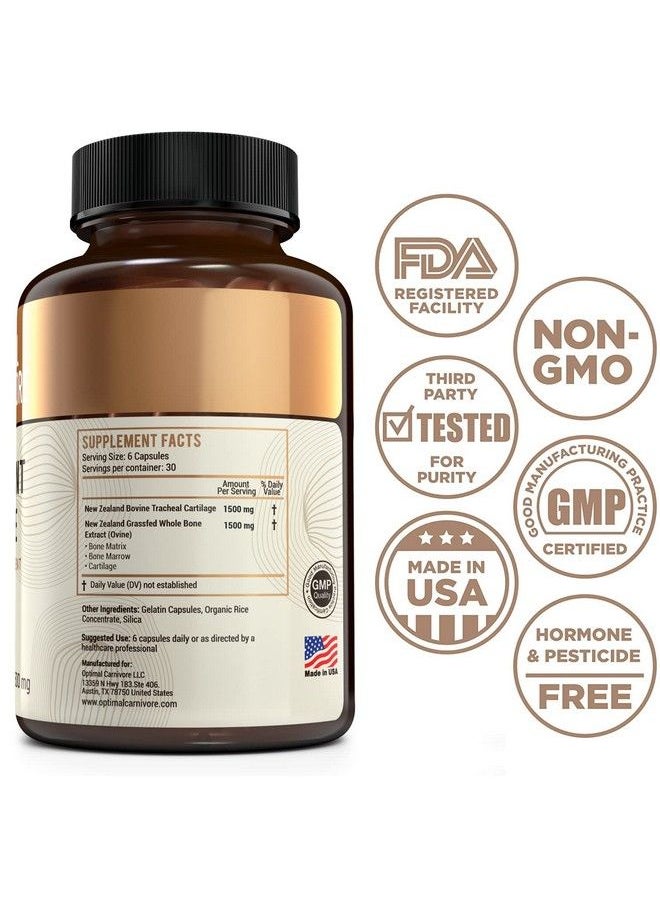 Optimal Carnivore - Grass Fed Bone Marrow Supplement & Bovine Tracheal Cartilage Bone Restore & Joint Health Supplement Joint Support Supplement Bone Strength And Bone Fracture Supplement - Image 1