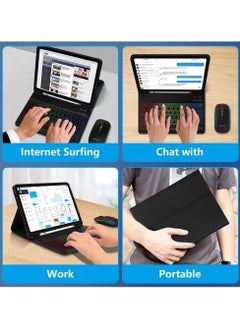General Arabic and English Keyboard Case for IPad Pro 11 Inch 2024 (Model:A2837;A3006),RGB Color Backlit Keyboard Case with Mouse and Pen Slot  - Image 4