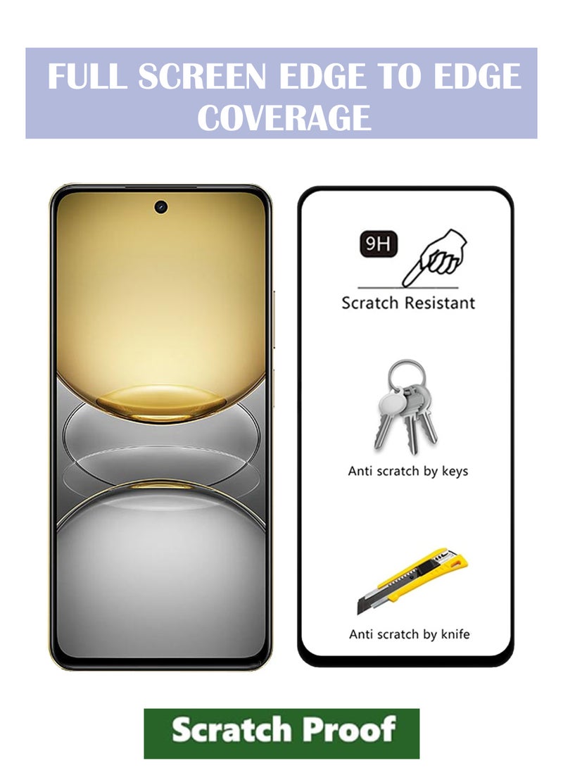 لـ Realme C75 - واقي شاشة زجاجي مقسى - لمسة حساسة، شفافية أعلى، سهل التركيب، واقي شاشة مقاوم للخدوش وخالي من الفقاعات - Image 2