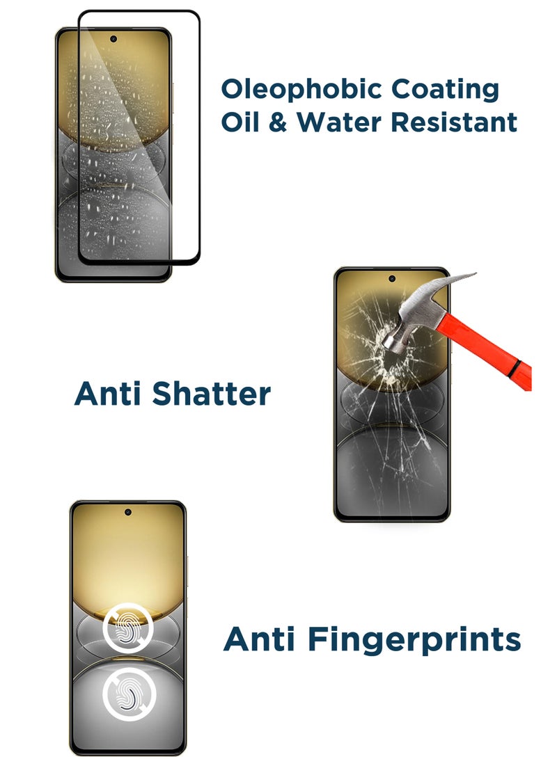 لـ Realme C75 - واقي شاشة زجاجي مقسى - لمسة حساسة، شفافية أعلى، سهل التركيب، واقي شاشة مقاوم للخدوش وخالي من الفقاعات - Image 3