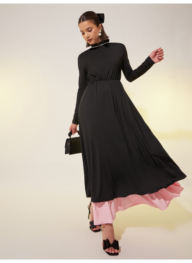 Take Two Contrast Hem Dress  - Image 2