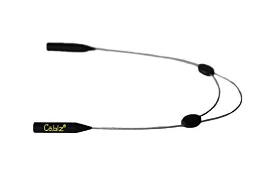 Cablz حامل نظارات كابلز زيبز، شفاف/ستانلس، 14" XL - Image 2