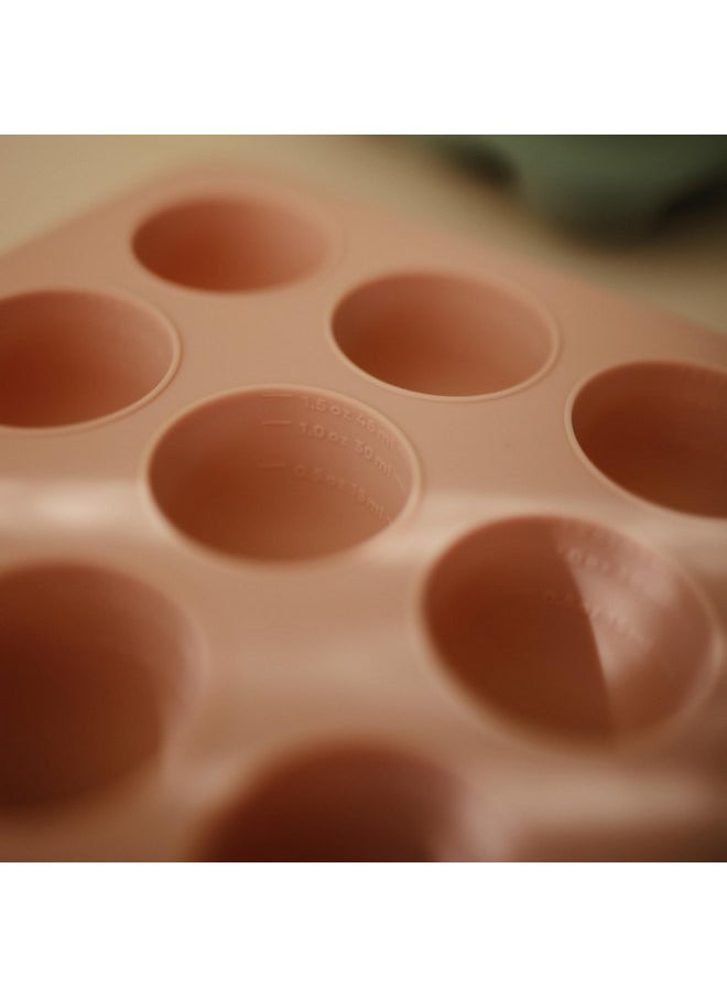 mushie mushie Silicone Baby Food Freezer Tray with Lid | 9 Cups x 1.5oz | BPA Free Storage Container (Cambridge Blue)  - Image 5