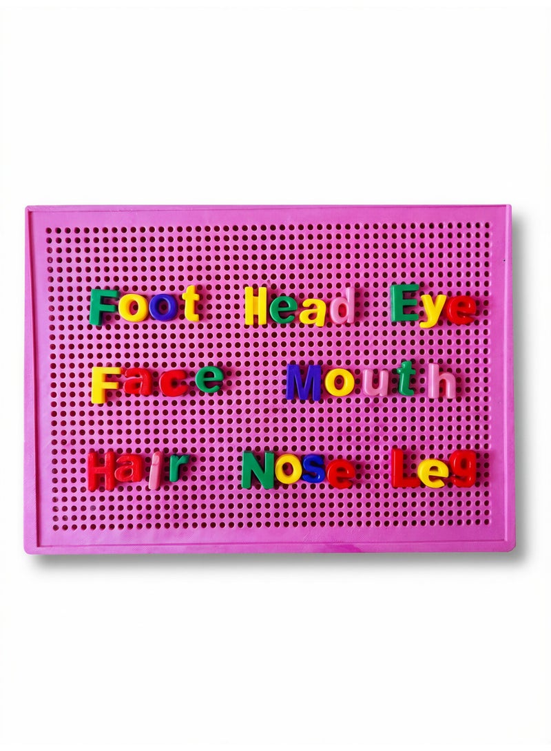 Kids' Educational Puzzle Blocks Set: Alphabet & Numbers Pegboard Toy for Early Learning & Skill Development - Image 2