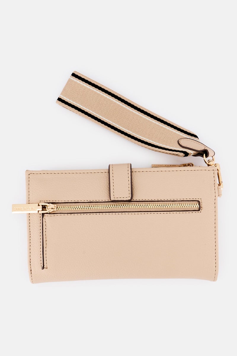 ANNE KLEIN Women Brand Logo Wallets, Beige - Image 2