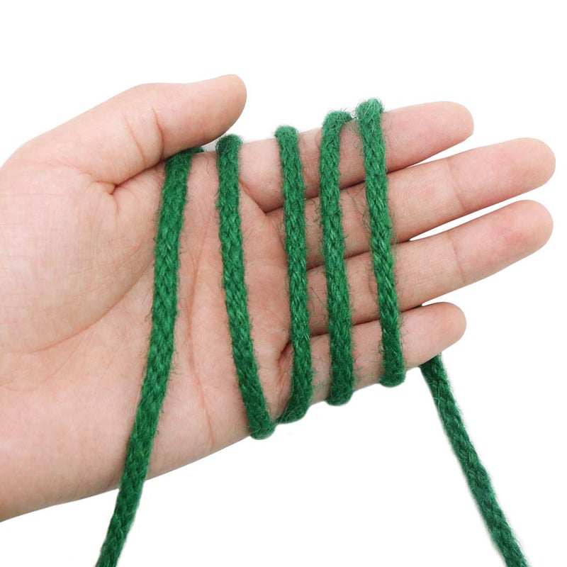 Tenn Well Green Garden Twine, 100 Feet X 5Mm Wide Braided Jute Rope For Gardening, Crafting, Packing And Bundling - Image 4