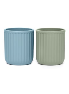 Excefore Toddler Cups Silicone Baby Cup - Mini Open Cup for Babies and Toddlers, Unbreakable Drinking Training Cup, BPA Free, 2 Pack, 6 Months+  - Image 1