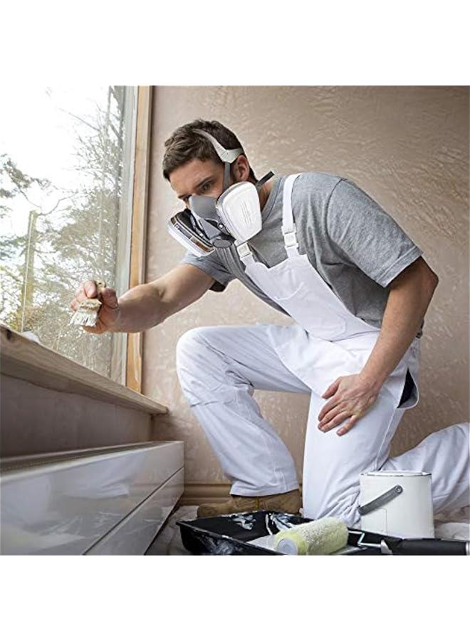 Arabest Respirator Mask,Half Facepiece Gas Mask with Safety Glasses Reusable Professional Breathing Protection Against Dust,Chemicals,Pesticide and Organic Vapors, Perfect for Painters and DIY Project  - Image 5