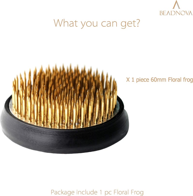 BEADNOVA بياد نوفا فخارة زهور إيكيبانا كينزان مع حشوة مطاطية فخارة زهور لترتيبات فازة إيكيبانا 24 إنش 60 مم 1 قطعة - Image 3