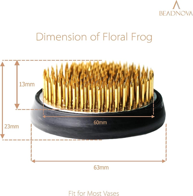 BEADNOVA بياد نوفا فخارة زهور إيكيبانا كينزان مع حشوة مطاطية فخارة زهور لترتيبات فازة إيكيبانا 24 إنش 60 مم 1 قطعة - Image 2