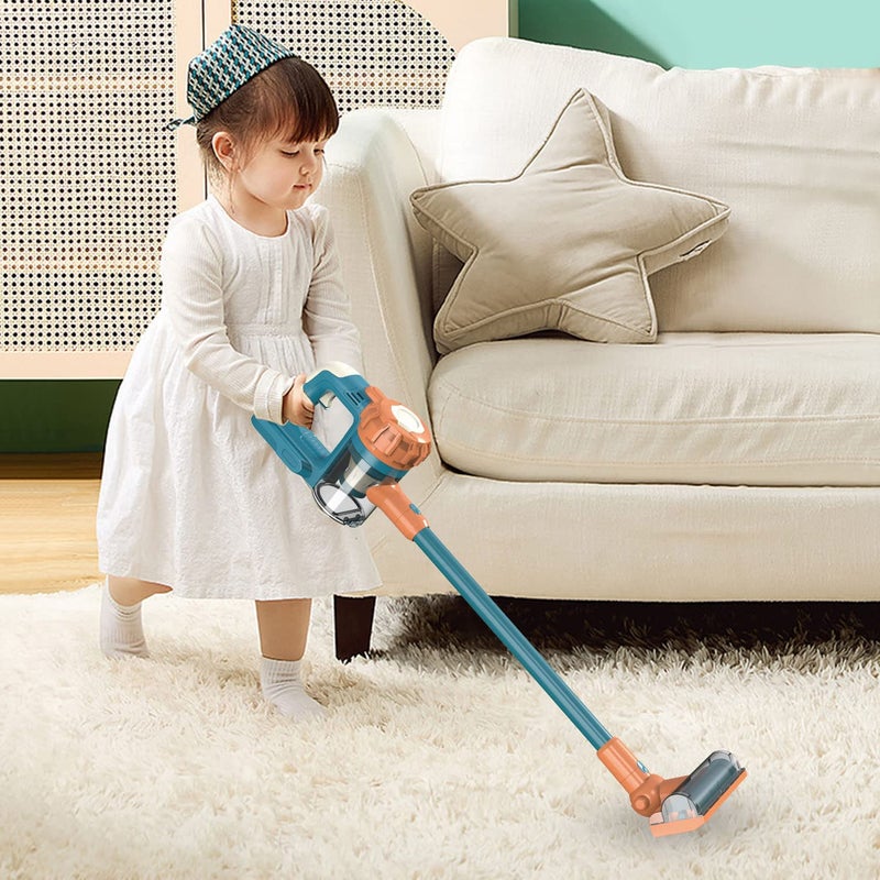 BAYMI 3-in-1 Kids Vacuum That Really Works, Toddler Toy Vacuum Cleaning Set for Children Aged 3+, Fun Kids Working Toy Vacuum Cleaner with Working Suction for Realistic Play (630Blue) - Image 4