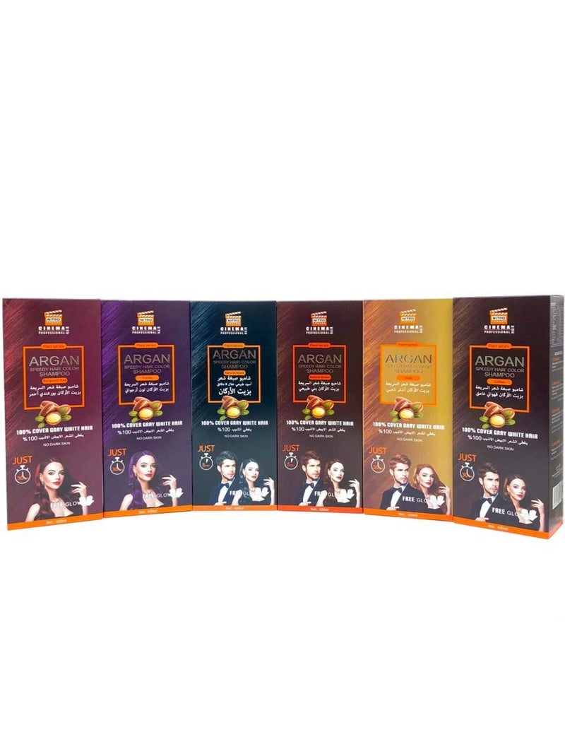 نيترو كندا NITRO CANADA ARGAN SPEEDY HAIR COLOR SHAMPOO- Black شامبو صبغة شعر أسود طبيعي خلال 8 دقائق بزيت الأركان - Image 5