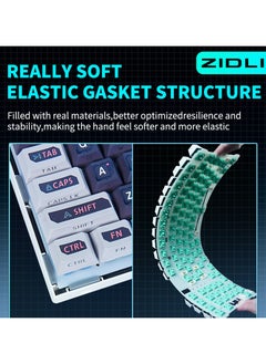ZIDLI ZIDLI FK980 Custom Mechanical Keyboard with DIY Display Screen RGB Gasket Structure KTT Hyacinth Switches Wireless Triple Connectivity 98-Key Compact Layout PBT Keycaps 5 Color Variants  - Image 5