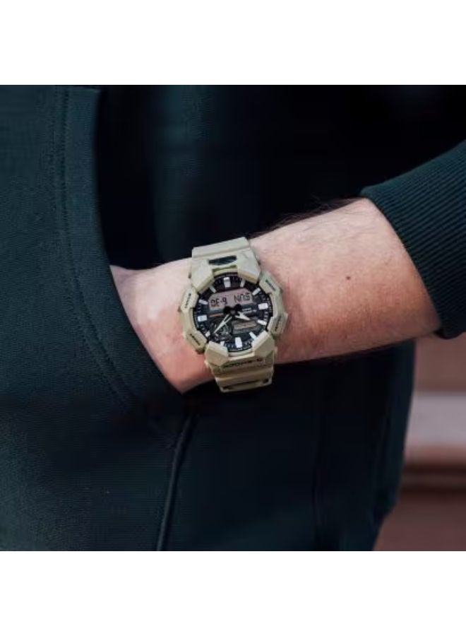 كاسيو ساعة يد تناظرية ورقمية مصنوعة من الراتنج GA-010-5ADR - Image 2