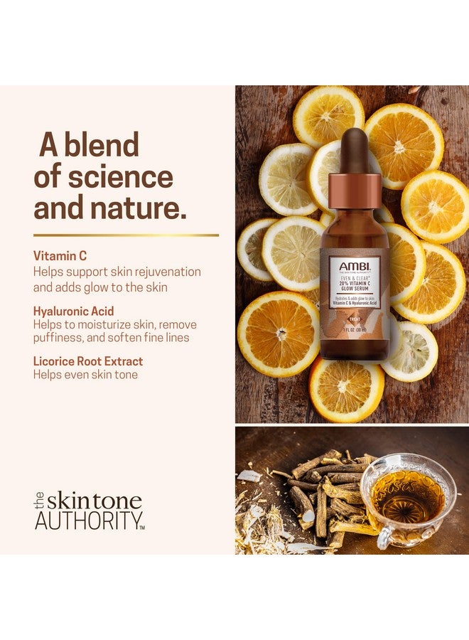 أمبي سيروم أمبي إيفن آند كلير المعزز بفيتامين سي لتوهج البشرة، مناسب لجميع أنواع البشرة، يساعد على تنظيف البشرة وتفتيحها وتوحيد لونها، مستخلص، 1 أونصة - Image 4