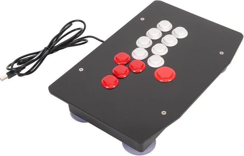 كلاسيكي أسود أحمر عصا قتال أركيد USB 2.0 عصا تحكم 8 أزرار وظائف زمن انتقال منخفض - Image 4