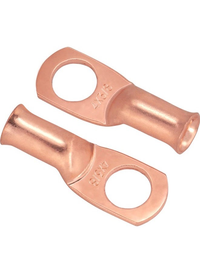 Sanuke 4 Gauge - 3/8" Battery Terminal Connectors, Copper Wire Lugs Assortment Battery Cable Ends with 3:1 Heat Shrink Tubing - Image 5