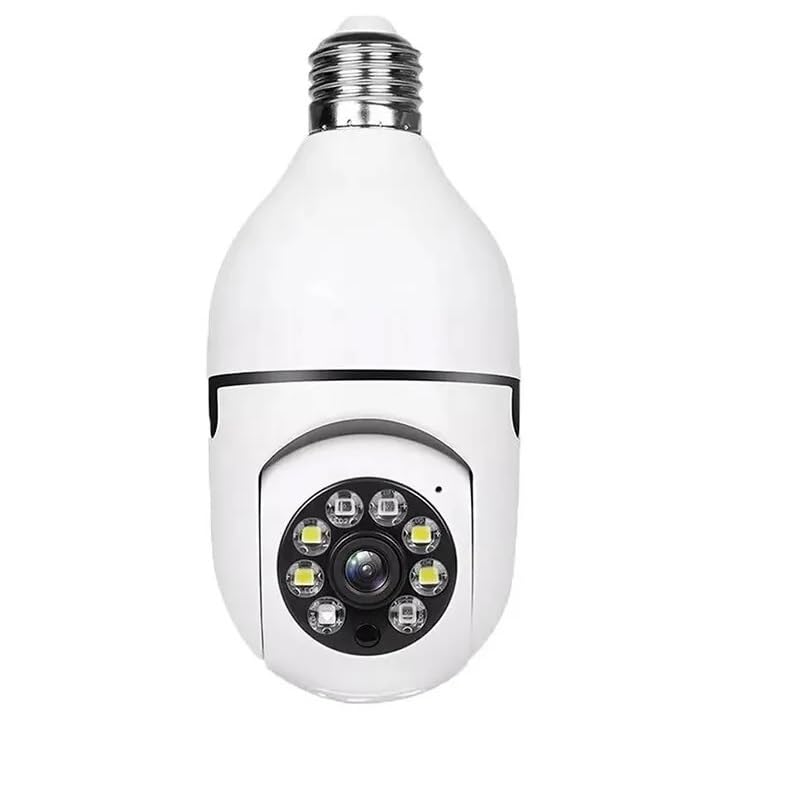 إنفيكتو Invicto Invicto Cctv Camera E27 MODEL1080p Wireless Ptz Bulb Shape V380 Pro Indoor 360 Smart Home Security Camera Light Vision 24x7 Continuous Recording With Motion Sensor Led Lights