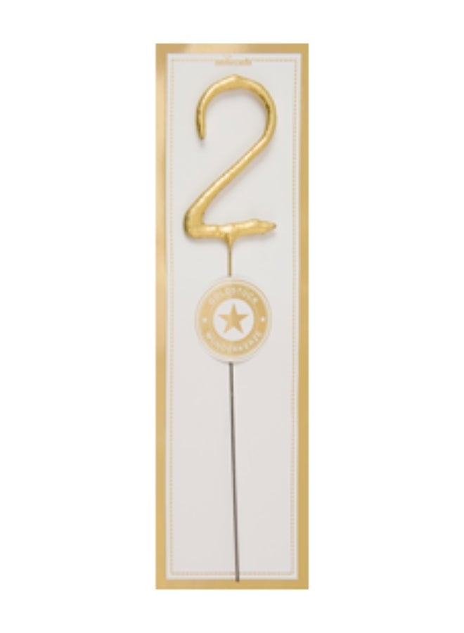Wondercandle Gold Sparkler Candle - Number 2 - Image 3