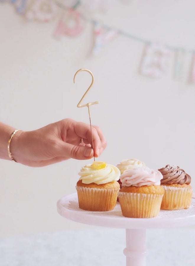 Wondercandle Gold Sparkler Candle - Number 2 - Image 2