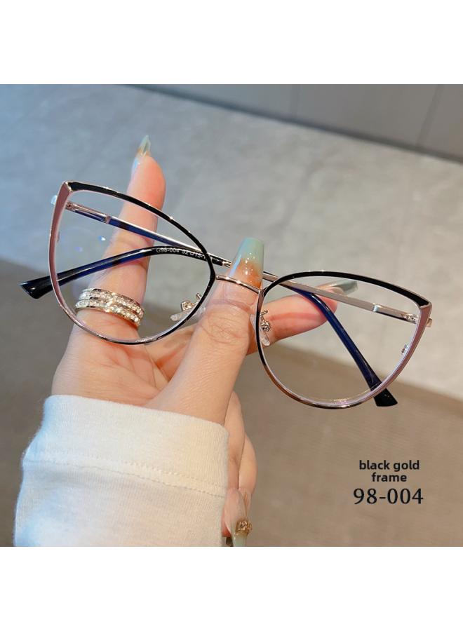Generic New Metal Anti-blue Light Glasses Ring Silk Point Two-color Paint Fashion Trend Women's