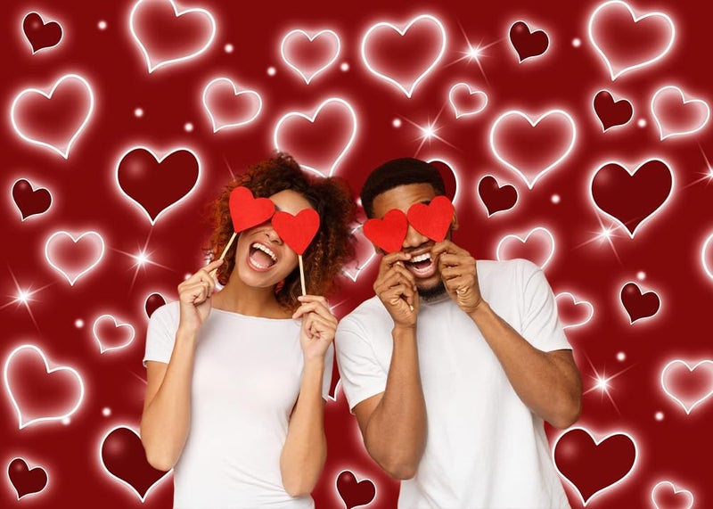 RUYI Early 2000s Backdrop for Red Heart Party Photo Backdrops 7x5FT Glitter Heart Sweet 16 18th 21th 30th Women Men Happy Birthday Photography Background Selfile Wall Decor - Image 4