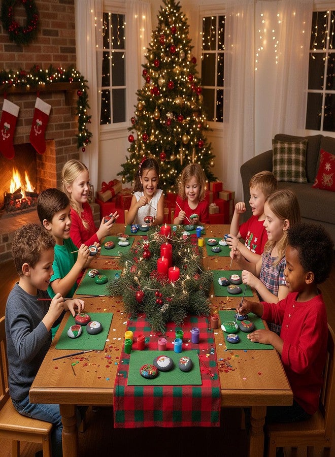 FUTUREPLUSX Rocks for Painting, 20 PCS 2-3 Inch Flat & Smooth Stones for Christmas Decorations, Rocks to Paint for Kids, Natural Stones for Art & DIY Crafting, Garden Decor, Holiday Gift - Image 2