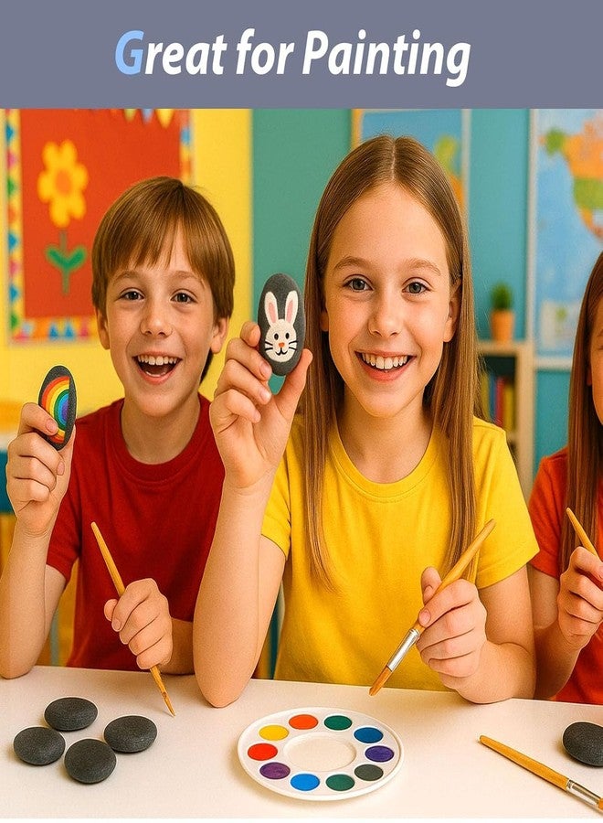 FUTUREPLUSX Rocks for Painting, 20 PCS 2-3 Inch Flat & Smooth Stones for Christmas Decorations, Rocks to Paint for Kids, Natural Stones for Art & DIY Crafting, Garden Decor, Holiday Gift - Image 5