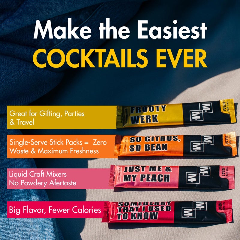 Craft Cocktail & Mocktail Mixer Variety Pack - Makes 4 Cocktails - Just add to your favorite spirit - Natural Flavors, Vegan, GF (3.4 oz, Variety Pack) - Image 3