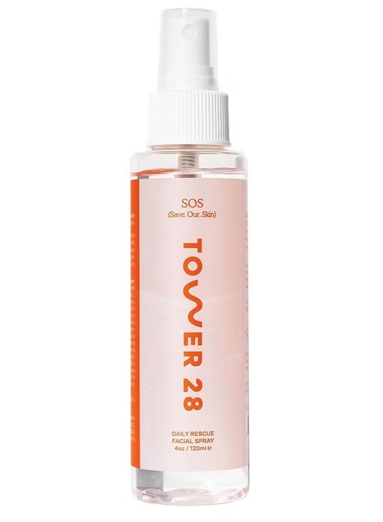 TOWER 28 SOS (Save Our Skin) Daily Rescue Facial Spray 120ml/4oz. - Image 1