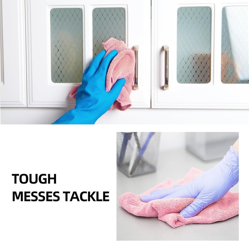Niwlix Microfiber Cleaning Cloth Roll Kitchen Towel Roll Reusable Kitchen Towel Micro Fiber Cloth for Car Cleaning Clothes Kitchen Cloth for Cleaning-Pink | 20 Pack - Image 3
