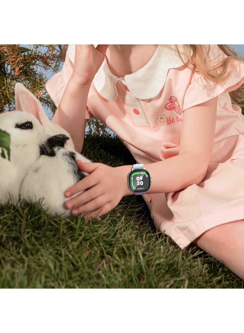 SYOSI Screen Protector Compatible with Fitbit Google Ace LTE, 2 Pack Tempered Glass Full Coverage Hard PC Case with All-Around Protective Bumper, Scratch Resistant and Touch Sensitive for Smart Watch - Image 5