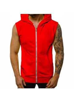 2020 Mens Sleeveless Hooded Vest Casual Fashion Gym Tank Red - pzsku/Z26DCB5D9656F8353E2F4Z/45/_/1732185942/118d0767-c92e-4679-907e-16272890b656