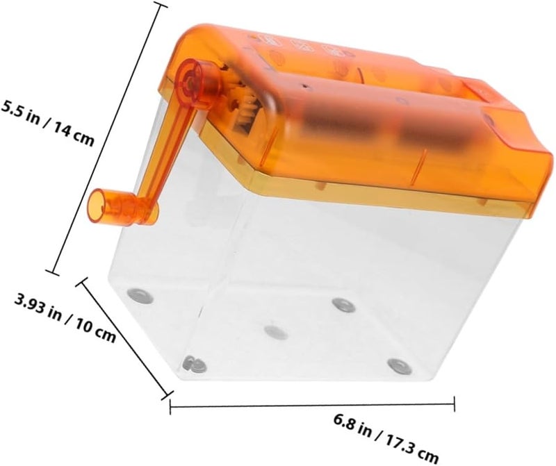Portable Mini Manual Paper Shredder Handheld Document Cutter with Transparent Design - Image 3
