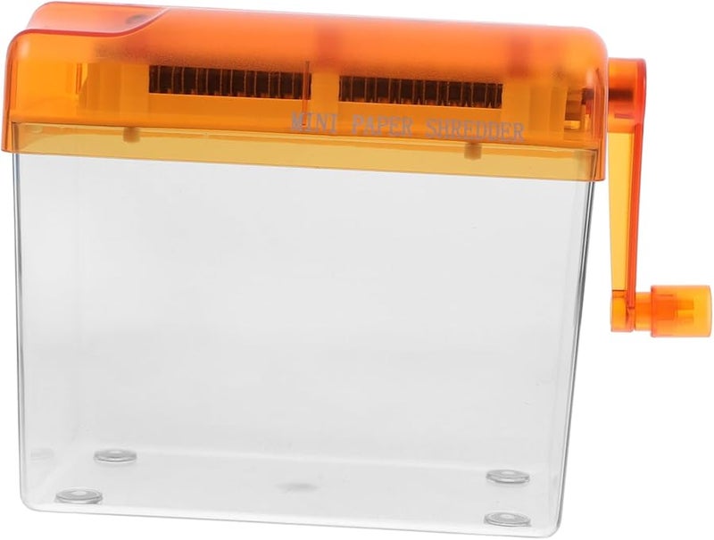 Portable Mini Manual Paper Shredder Handheld Document Cutter with Transparent Design - Image 2