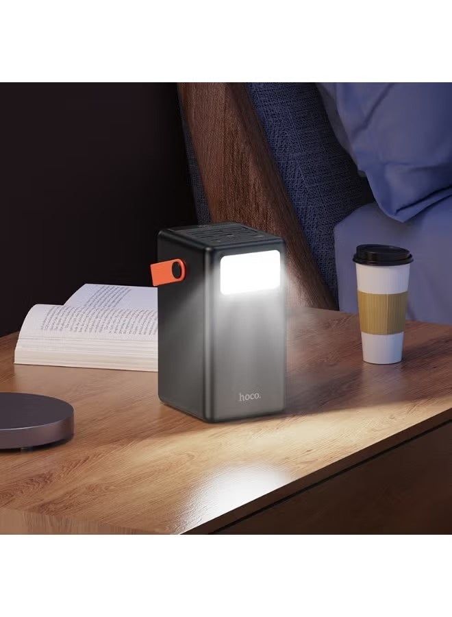 hoco. Equipped with an incredible 100,000mAh battery capacity, the Hoco J142 ensures long-lasting power for smartphones, tablets, cameras, and laptops, making it perfect for travel, camping, and outdoor adventures. It features multiple USB output ports for simultaneous charging and includes advanced PD 20W and QC 3.0 fast-charging support to deliver efficient and quick energy to your devices. - Image 4