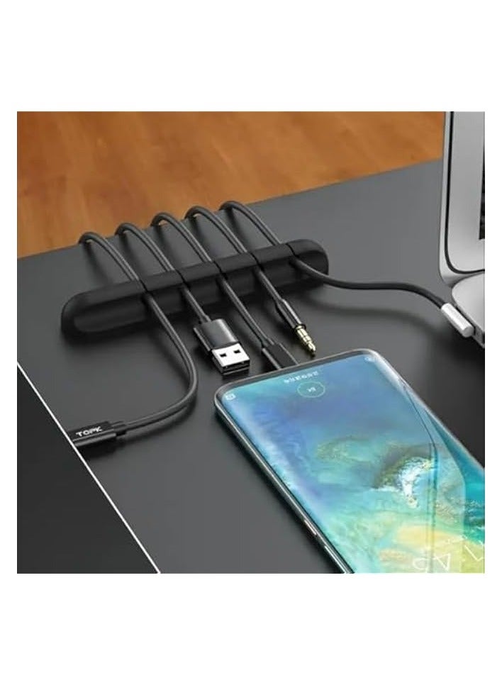 erorex 1PC Multi-Slot Cable Organizer – Cord Management System for Desk, Home, Office, Car, and Nightstand – Wire Holder Accessory  - Image 3