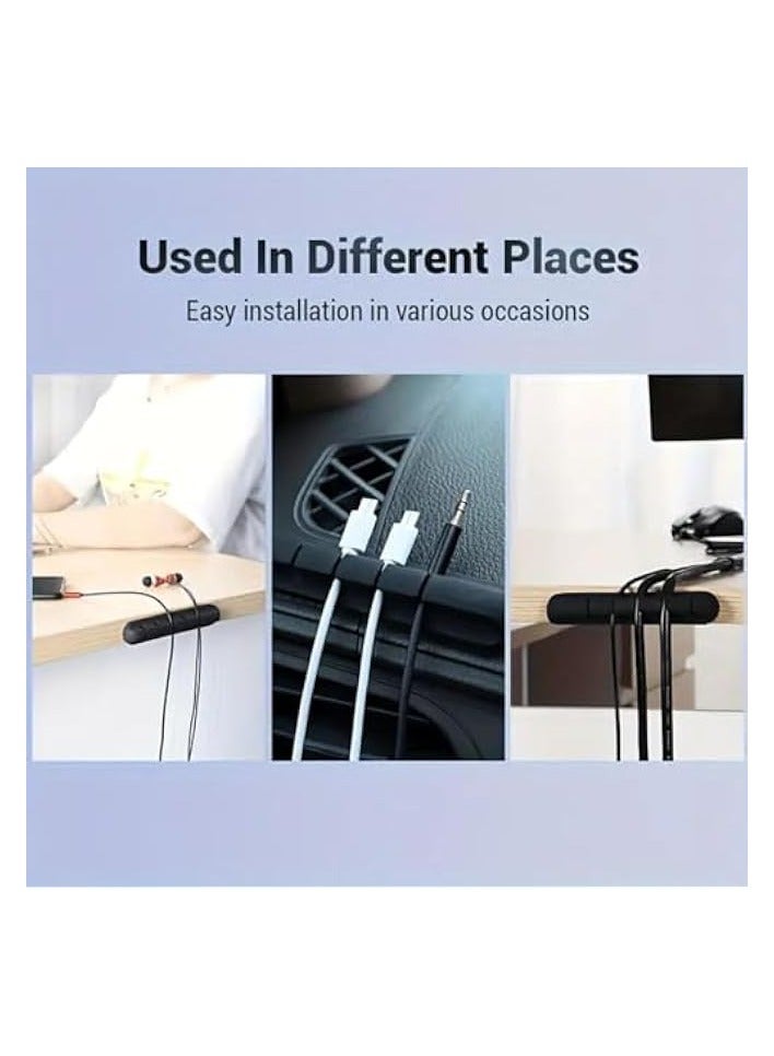 erorex 1PC Multi-Slot Cable Organizer – Cord Management System for Desk, Home, Office, Car, and Nightstand – Wire Holder Accessory  - Image 4