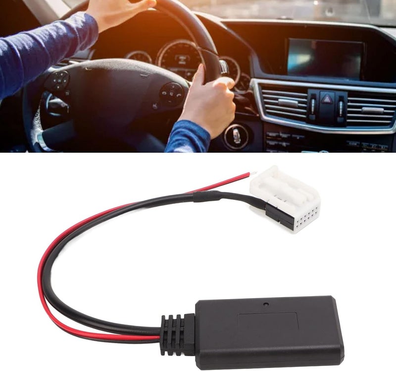 ويوبلز محول كابل AUX بتقنية بلوتوث، كابل بديل لراديو السيارة بلوتوث 5.0 ذو 12 سنًا لراديو السيارة من الفئة A W169 - Image 3