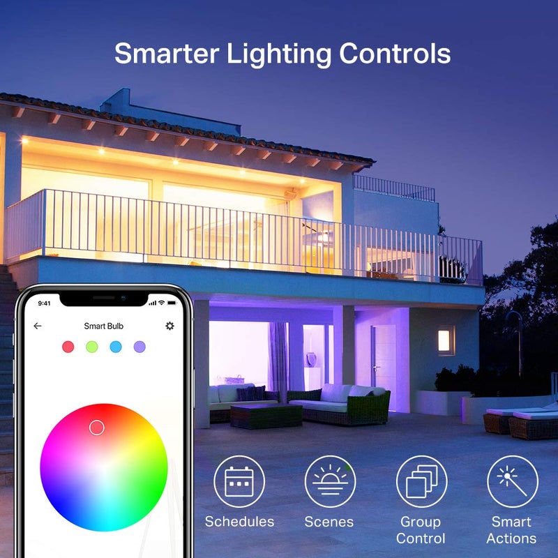 Kasa Smart Light Bulbs, Full Color Changing Dimmable Smart WiFi Bulbs Compatible with Alexa and Google Home, A19, 9W 800 Lumens,2.4Ghz only, No Hub Required, 4 Count (Pack of 1), Multicolor (KL125P4) - Image 4
