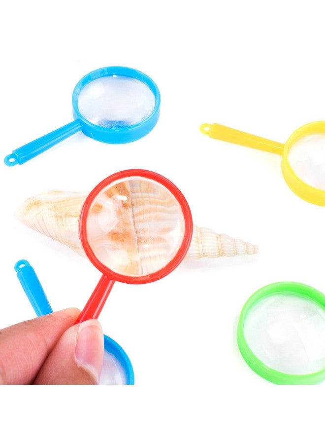 Super Z Outlet Mini 2" Magnifying Glasses Plastic Pocket Children Detective Explorer Crafts Colorful Party Favors (72 Pack) - Image 3