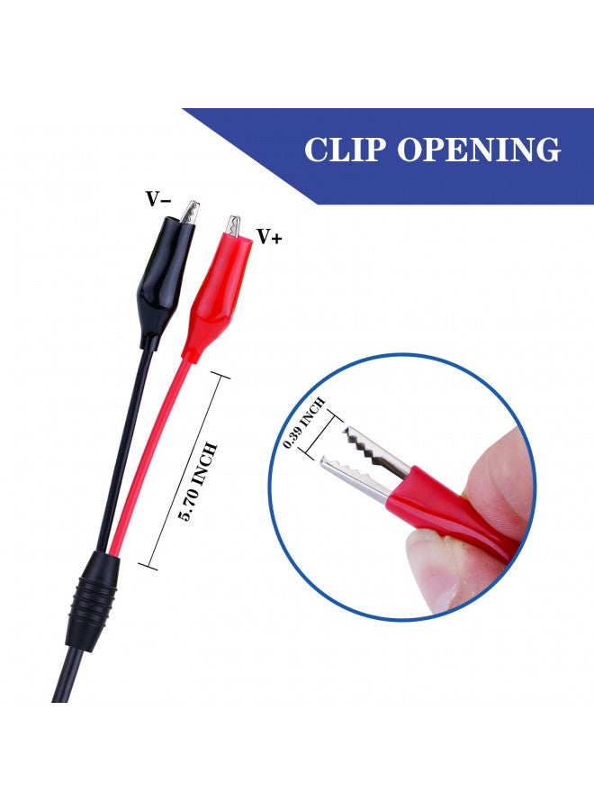Glamorway عبوة من 2 كابل اختبار BNC Q9 إلى مشبك تمساح مزدوج لمجس oscilloscope - Image 4