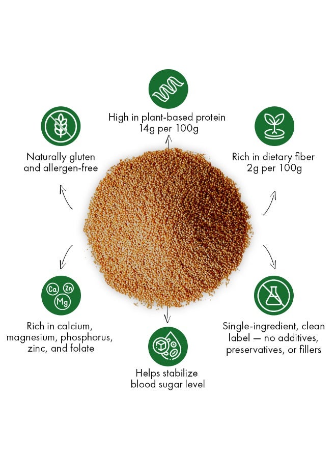 Amarancho Amaranth Grains 300g Pouch | Vegan Gluten Free Natural Superfood | Rajgira Seeds Source of Protein and Fiber - Image 3