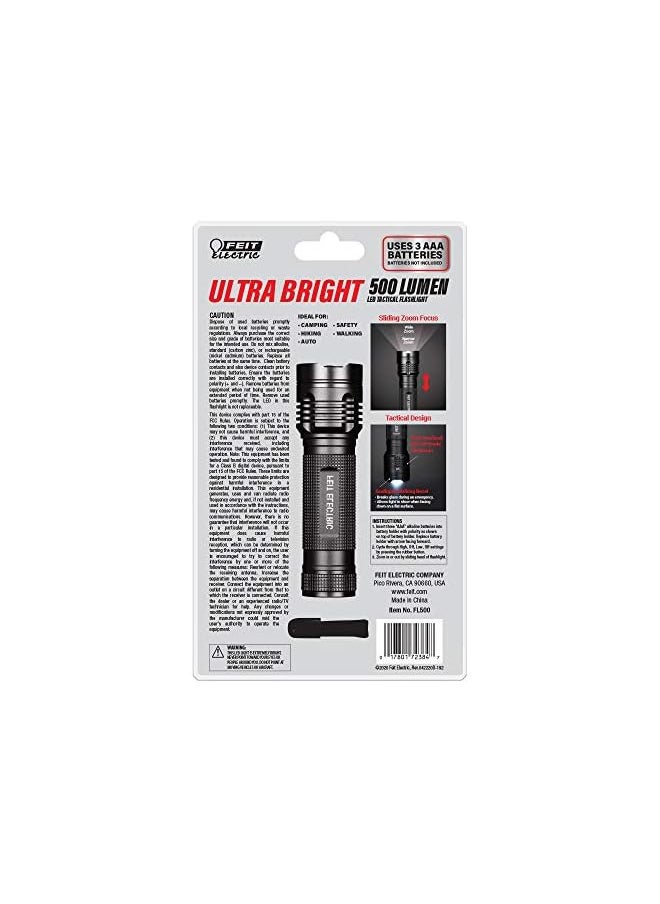 Feit Electric Feit Electric FL500 500 Lumens Compact Ultra Bright 3-Cell AAA LED Flashlight  - Image 4