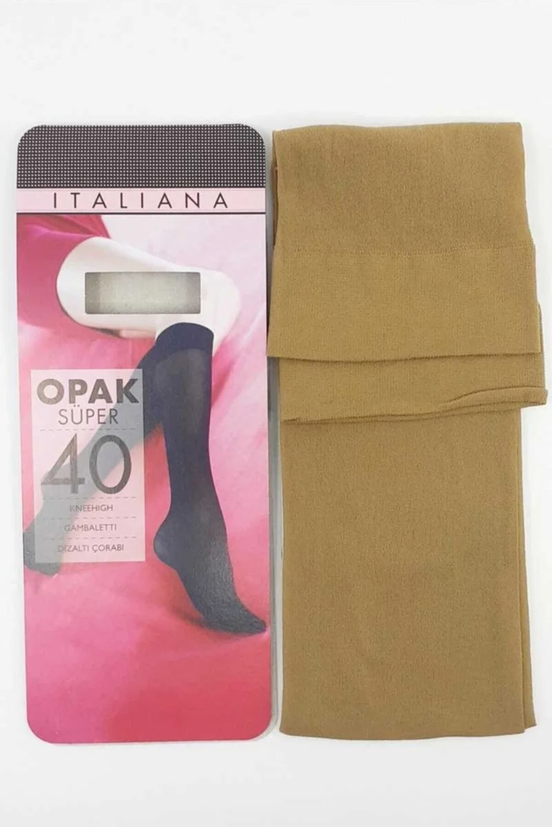 اتاليانا Opaque Super 40 Knee Length 4 Pairs Skin Colored Socks