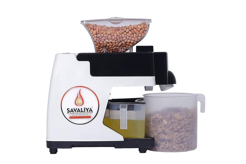 Savaliya Industries Savaliya Industries Si801 Automatic Cold Press Extractor MachinePure Fresh Healthy Oil MakerPress Machine For Home Use 400 Watts White Stainless Steel  - Image 1