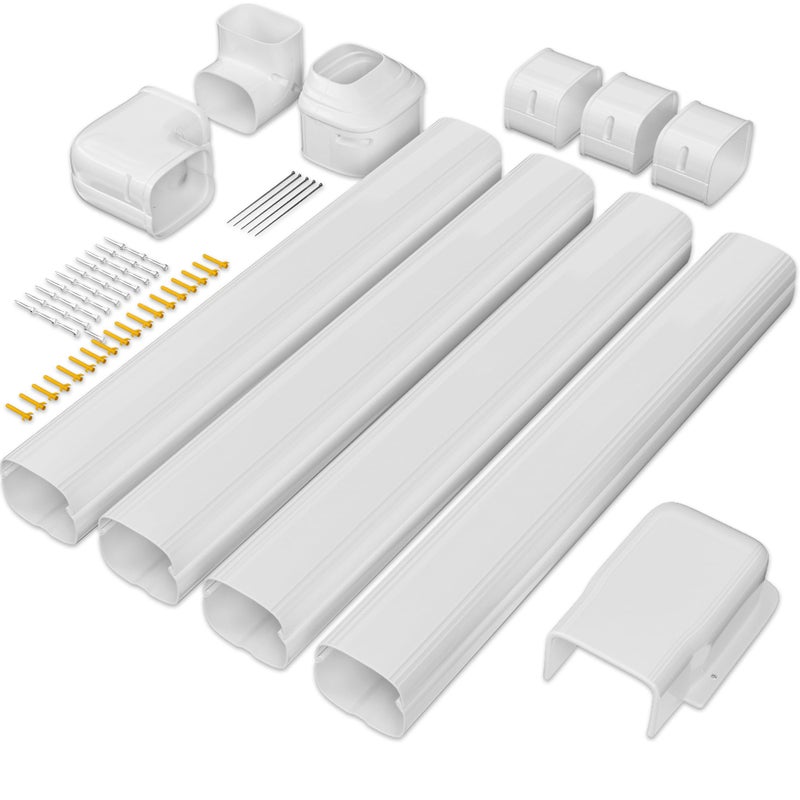 Cestluck غطاء مجموعة خطوط ميني سبليت Cestluck 4 14 قدم من PVC و PP عالمي لمكيفات الهواء الميني سبليت والمركزي