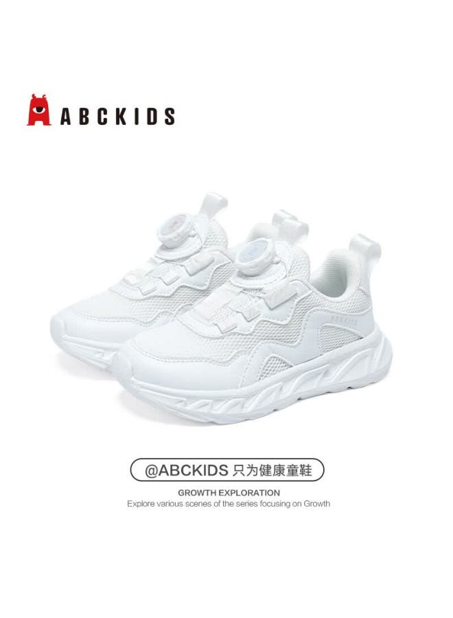 Abc Kids Children's Sports Shoes Boys And Girls Outdoor Spring And Autumn White Breathable Running Shoes Size 30 - Image 2
