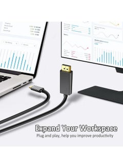 بيوينتي Type C to HDMI HDTV Adapter Cable 1.8 Meter Supports Up to 4K 30Hz Type C to HDMI Converter Cable Type C Male to HDMI Male Adapter Cable  - Image 4