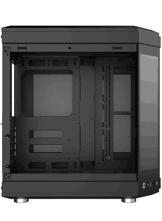 Hook Hook gaming case Titan 6 ARGB fans& 12" LCD High-Performance Tempered Glass PC Case with Integrated LCD & ARGB Remote Control - Black  - Image 5